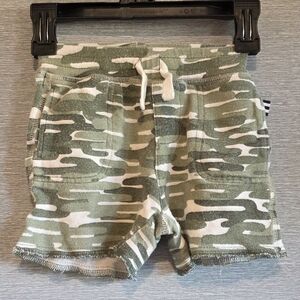 Splendid Green and White Camouflage Kids Shorts